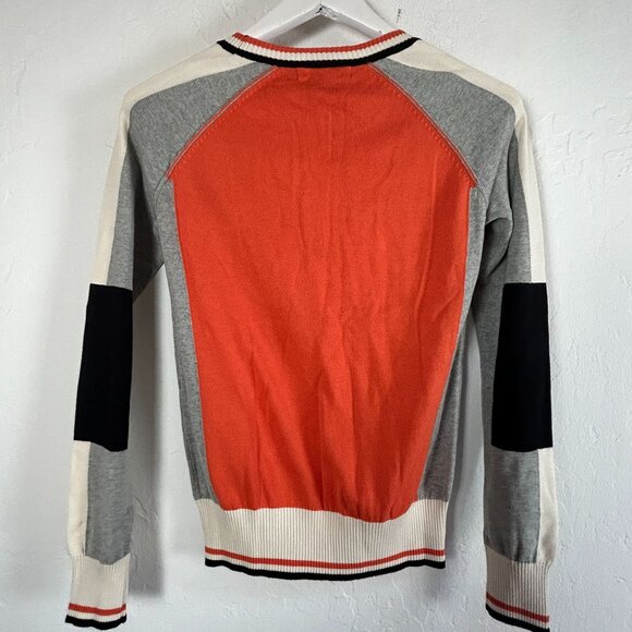 Cutter & Buck Womens Stride Colorblock Sweater XS College Orange Pullover New - Picture 2 of 7